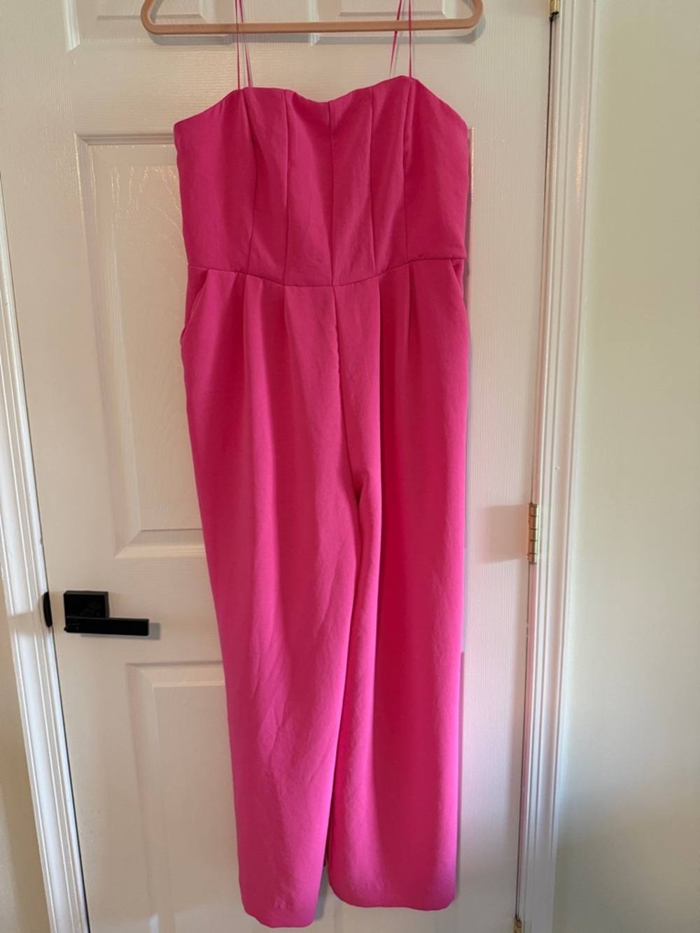 a new day Strapless Wide-Leg Jumpsuit in Hot Pink